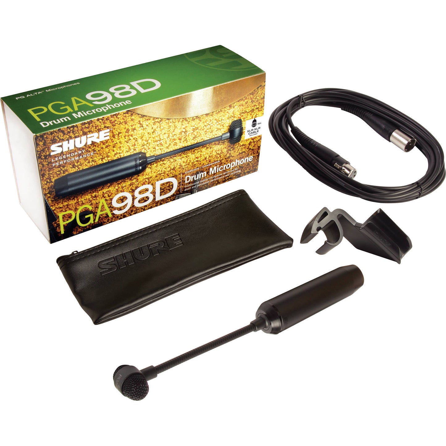 Shure PGA98D-XLR Cardioid Condenser Gooseneck Drum Microphone