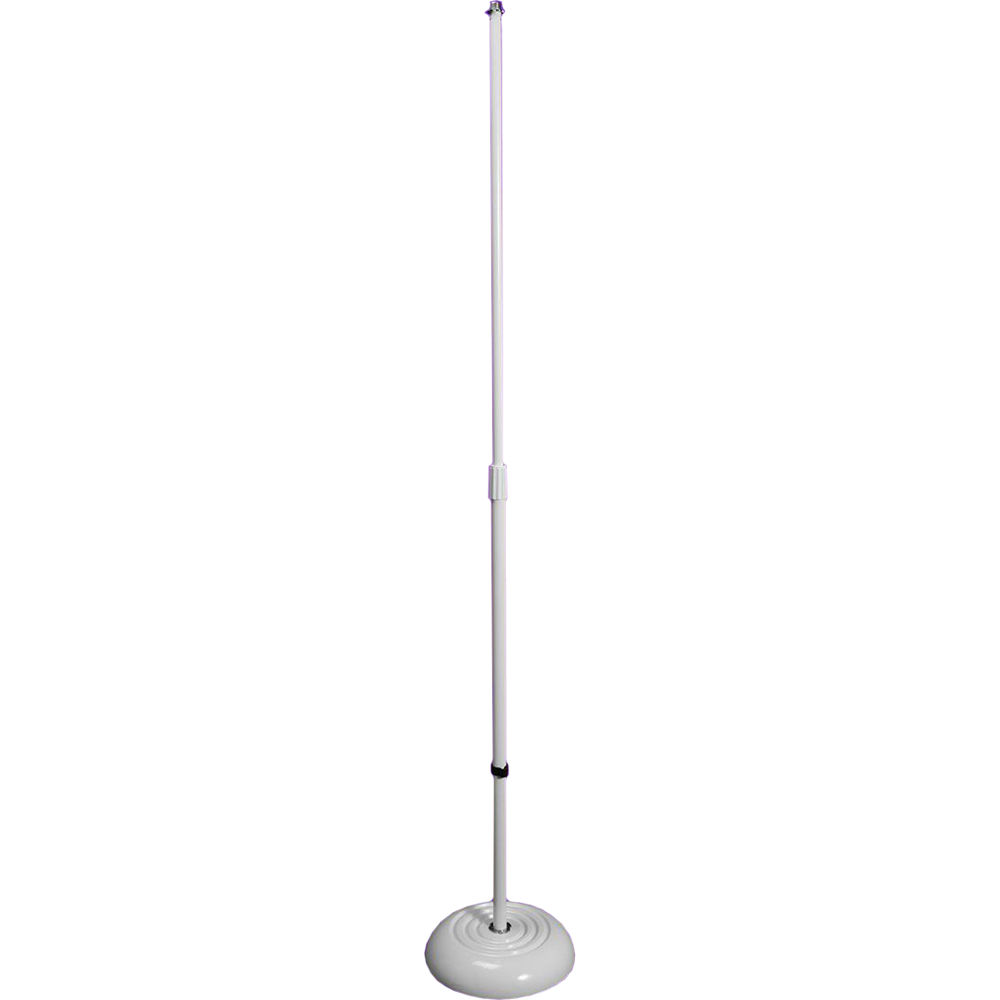 On-Stage MS7201W Round Base Microphone Stand - White