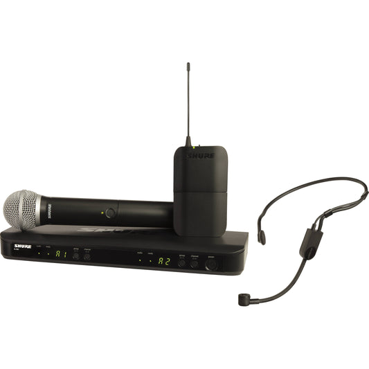 Shure BLX1288/PGA31 Dual-Channel Wireless Combo Headset & Handheld Mic System - H10 Frequency