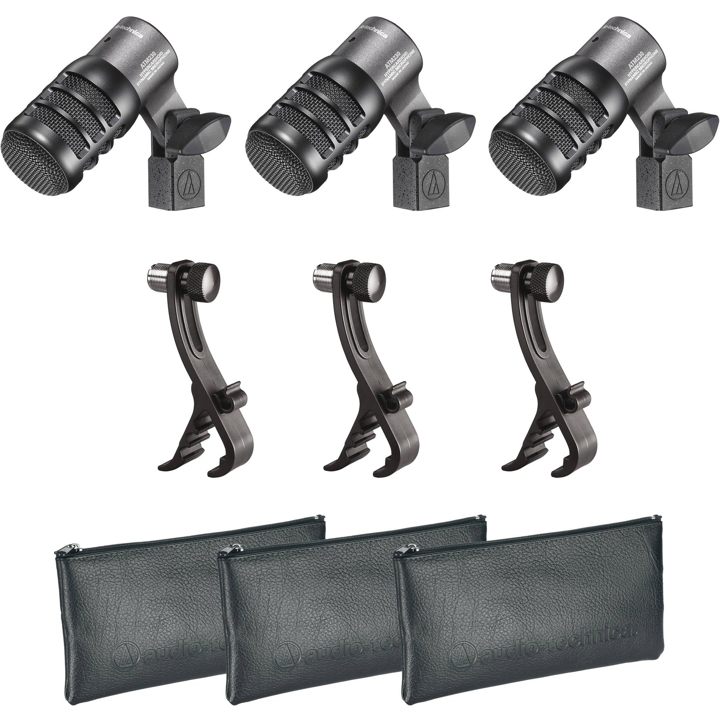 Audio-Technica ATM230PK Dynamic Instrument Microphone - 3-Pack