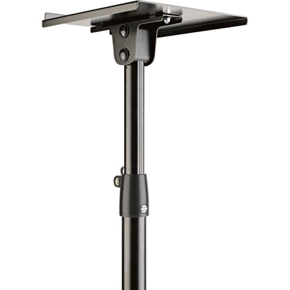K&M 26754 Topline Monitor Stand with Tiltable Shelf - Black