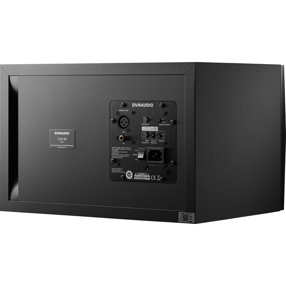 Dynaudio LYD 48 3-Way Powered Studio Monitor Black - Right