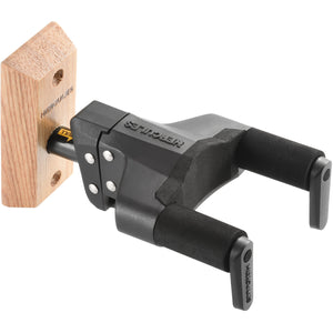 HERCULES Stands GSP38WB Plus Auto-Grip Wallmount Guitar Hanger - Wood Base