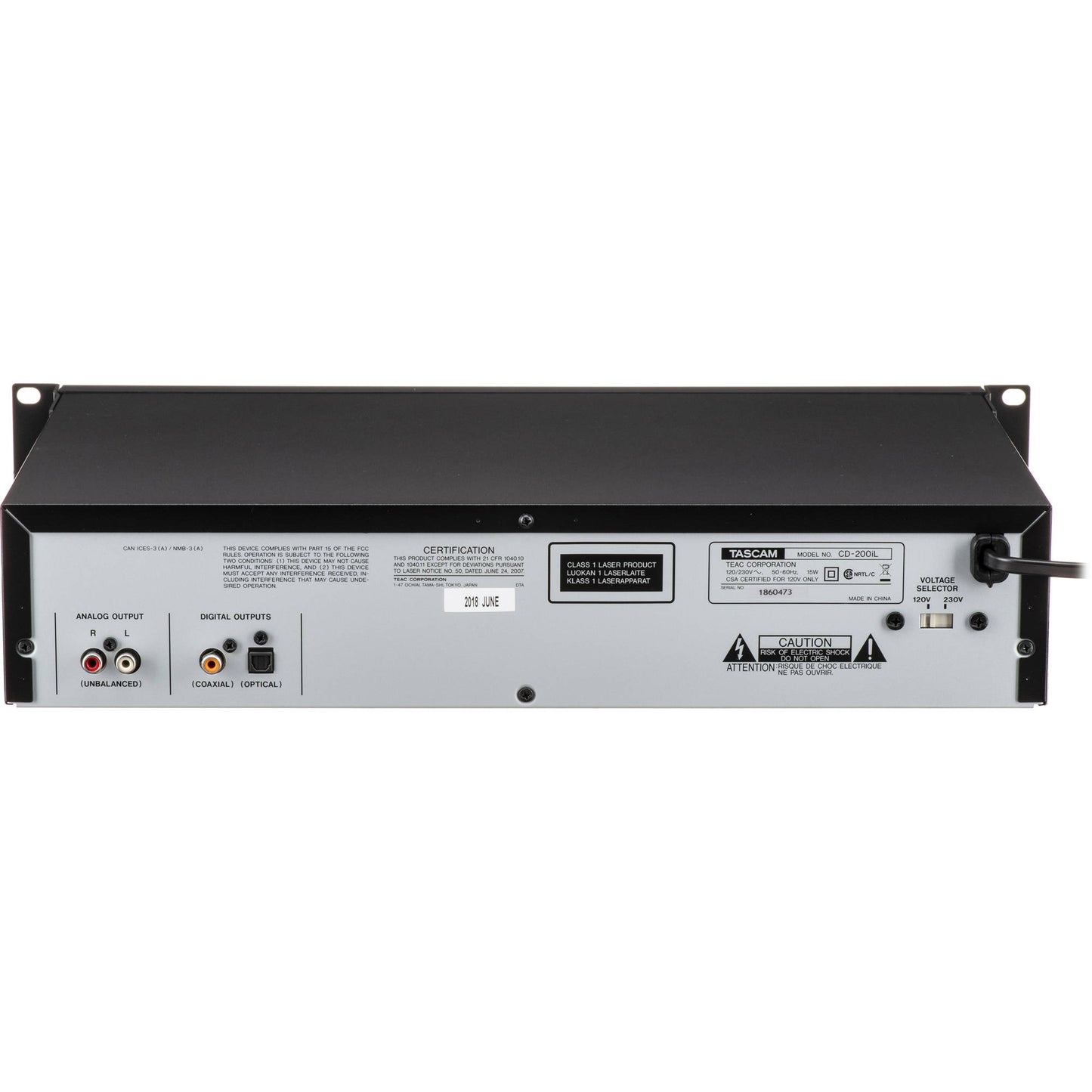 Tascam CD-200iL Professional CD Player with 30-Pin and Lightning iPod Dock (CD-200IL)