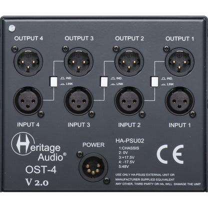 Heritage Audio OST-4 V2.0 500 Series - 4 Slot Rack with OS Tech