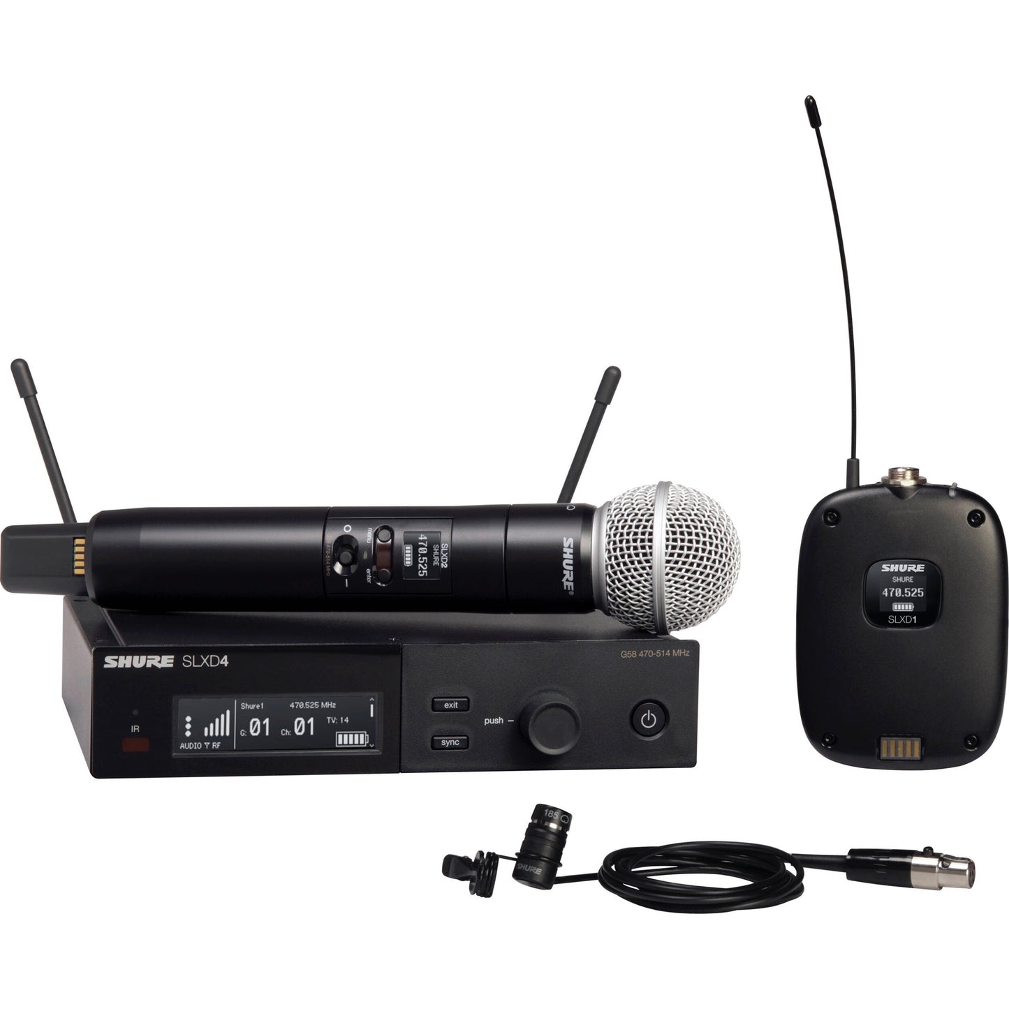Shure SLXD124/85 Combo Wireless Handheld and Lavalier Mic System - G58 Band