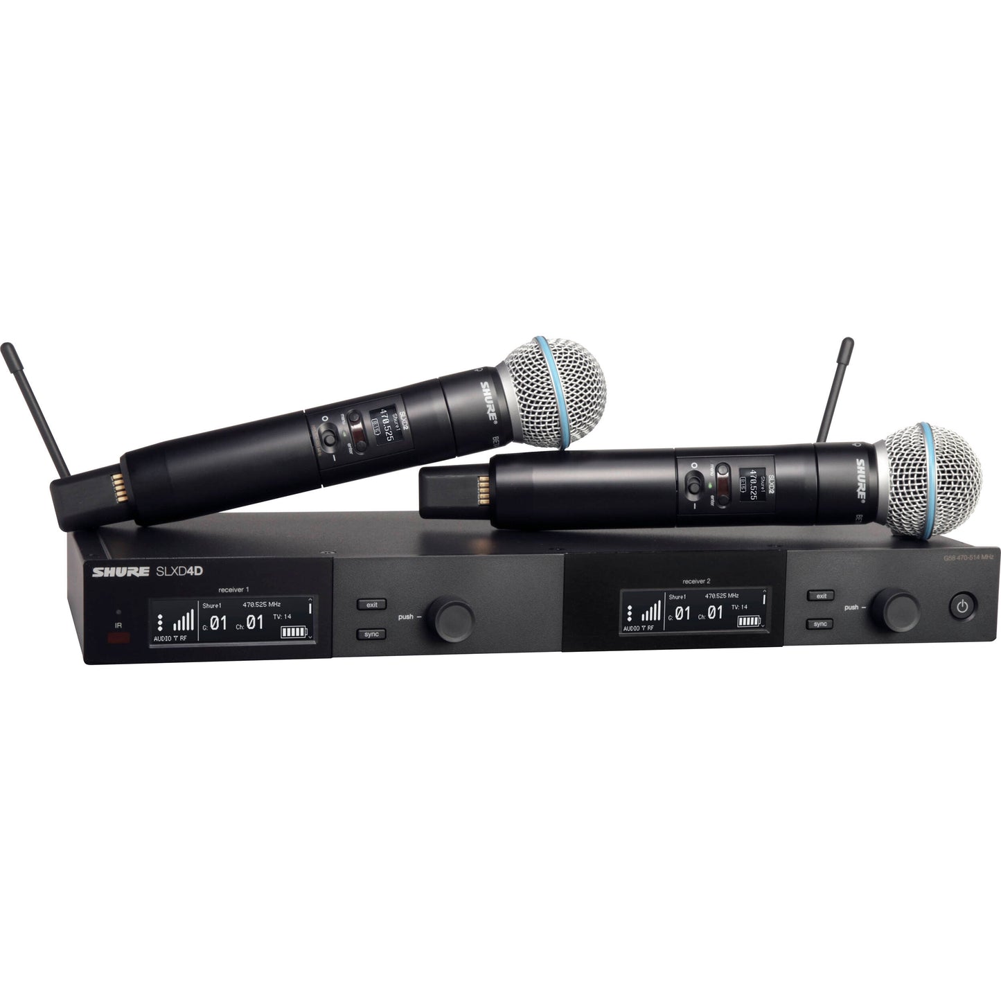 Shure SLXD24D/B58 Digital Wireless Dual Handheld Mic System - G58 Band