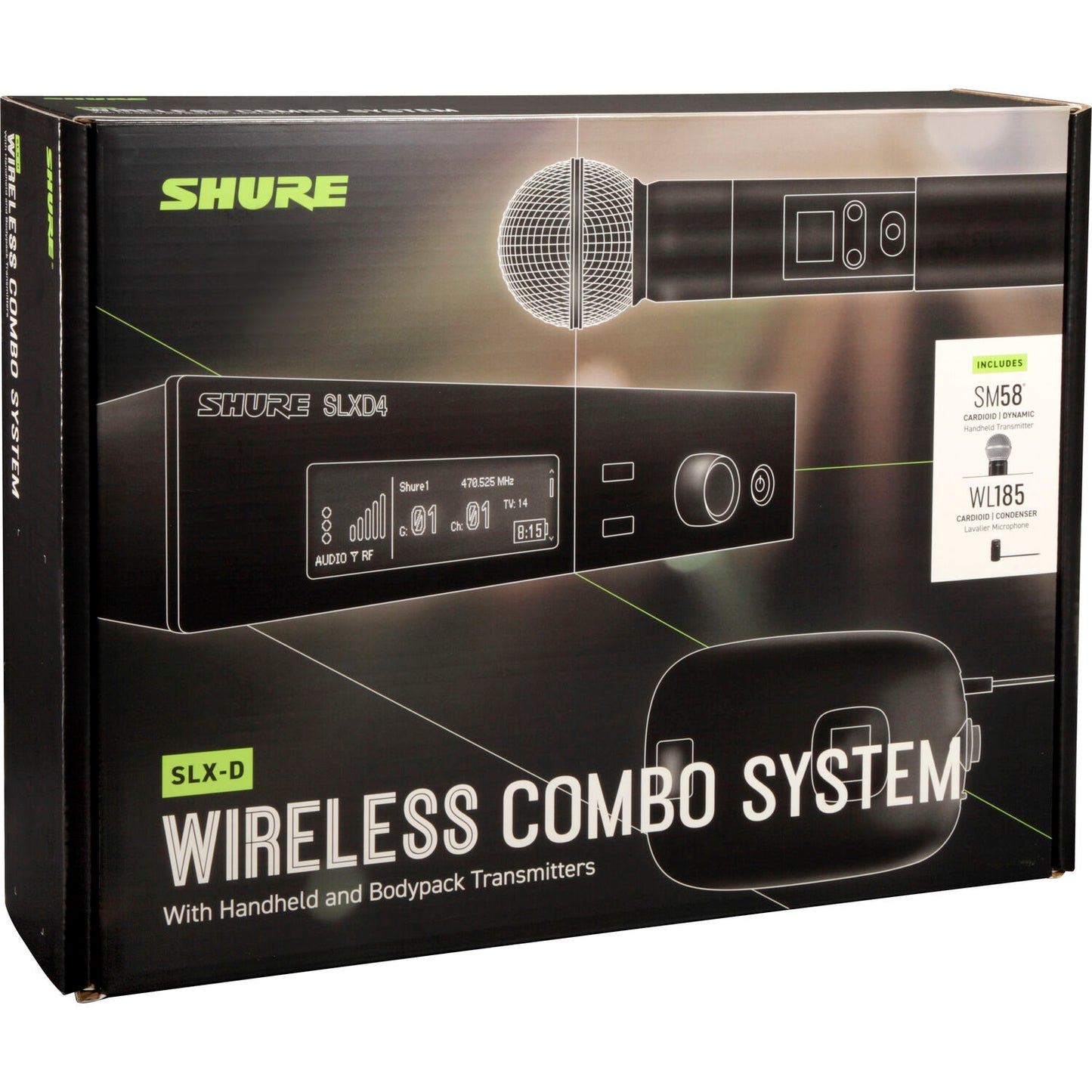 Shure SLXD124/85 Combo Wireless Handheld and Lavalier Mic System - G58 Band