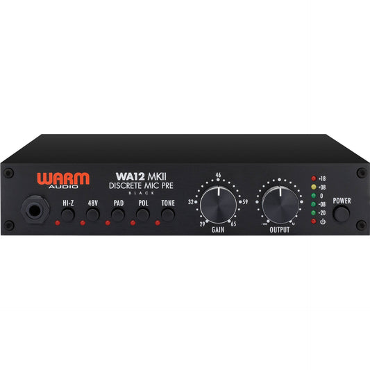 Warm Audio WA12 MKII Single Channel Mic Preamplifier & Instrument DI - Black