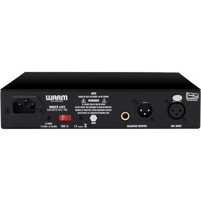 Warm Audio WA12 MKII Single Channel Mic Preamplifier & Instrument DI - Black