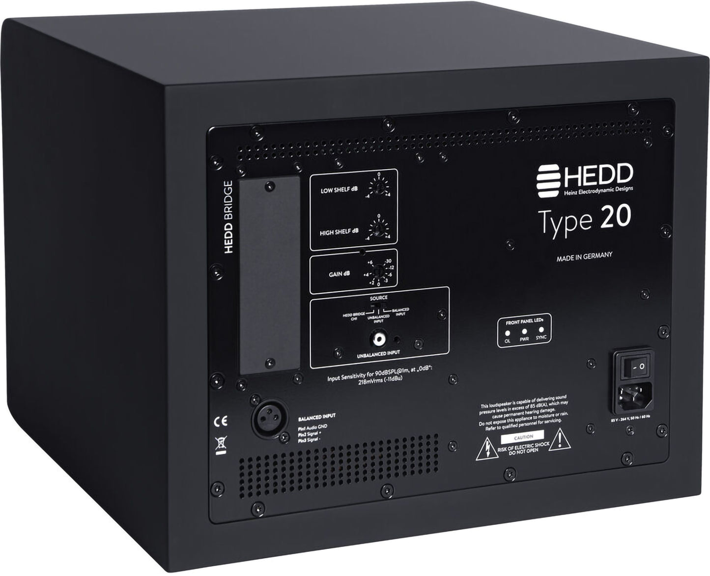 HEDD Type 20 MK2 3-Way 900W Active Studio Monitor - Left, Black