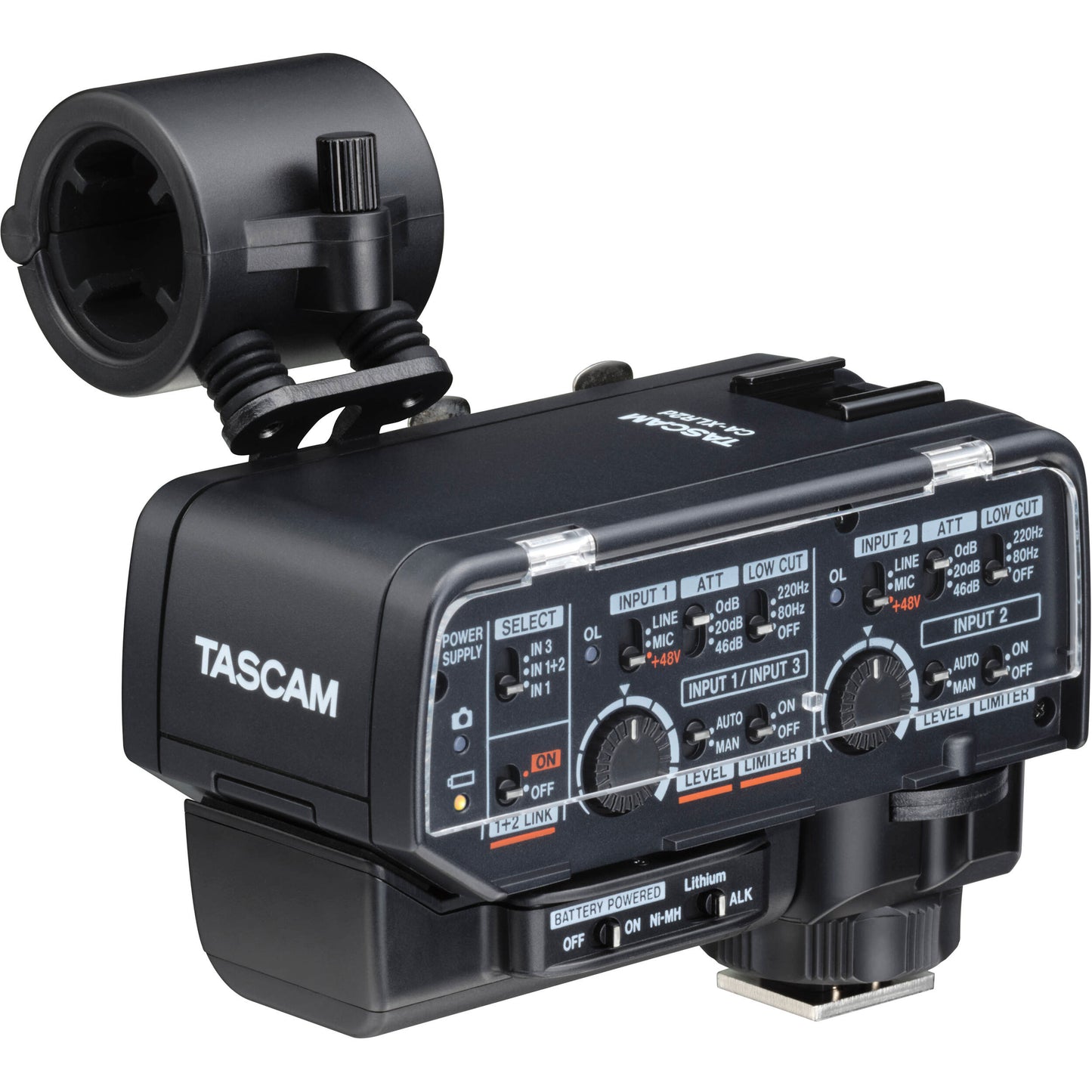 Tascam CA-XLR2d-AN XLR Microphone Adapter Kit for Cameras - 3.5mm Analog