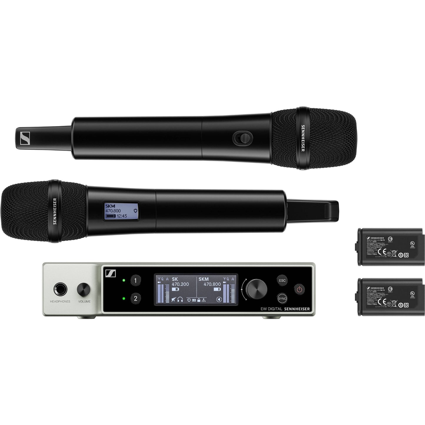 Sennheiser EW-DX 835-S Set Dual Handheld Microphone System - Q1-9 Band