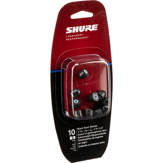 Shure EABKF1-10S Replacement Black Foam Sleeves for SE-Series - Small, 5 Pair