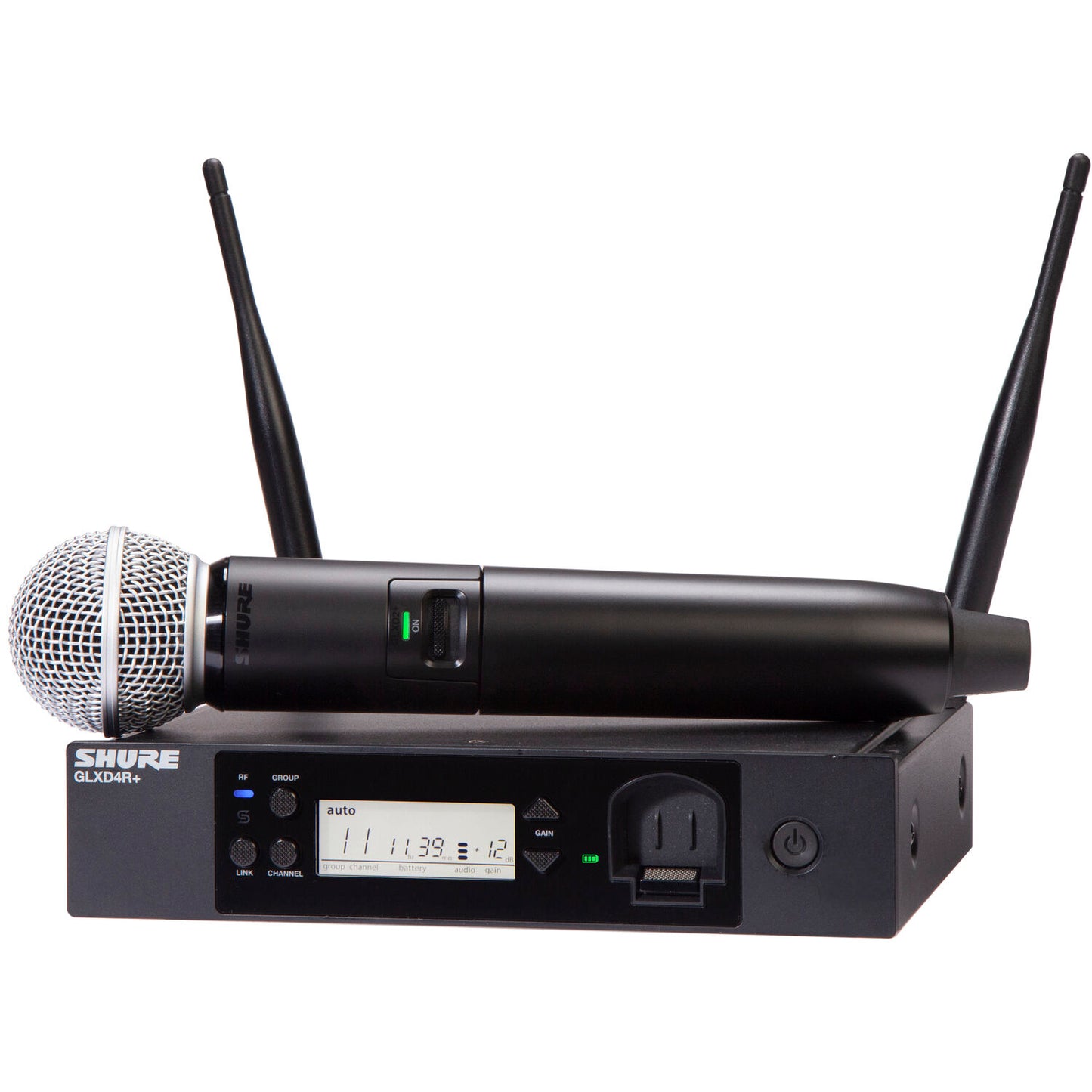 Shure GLXD24R+ Dual-Band Wireless Vocal Rack System with SM58 Mic -Z3