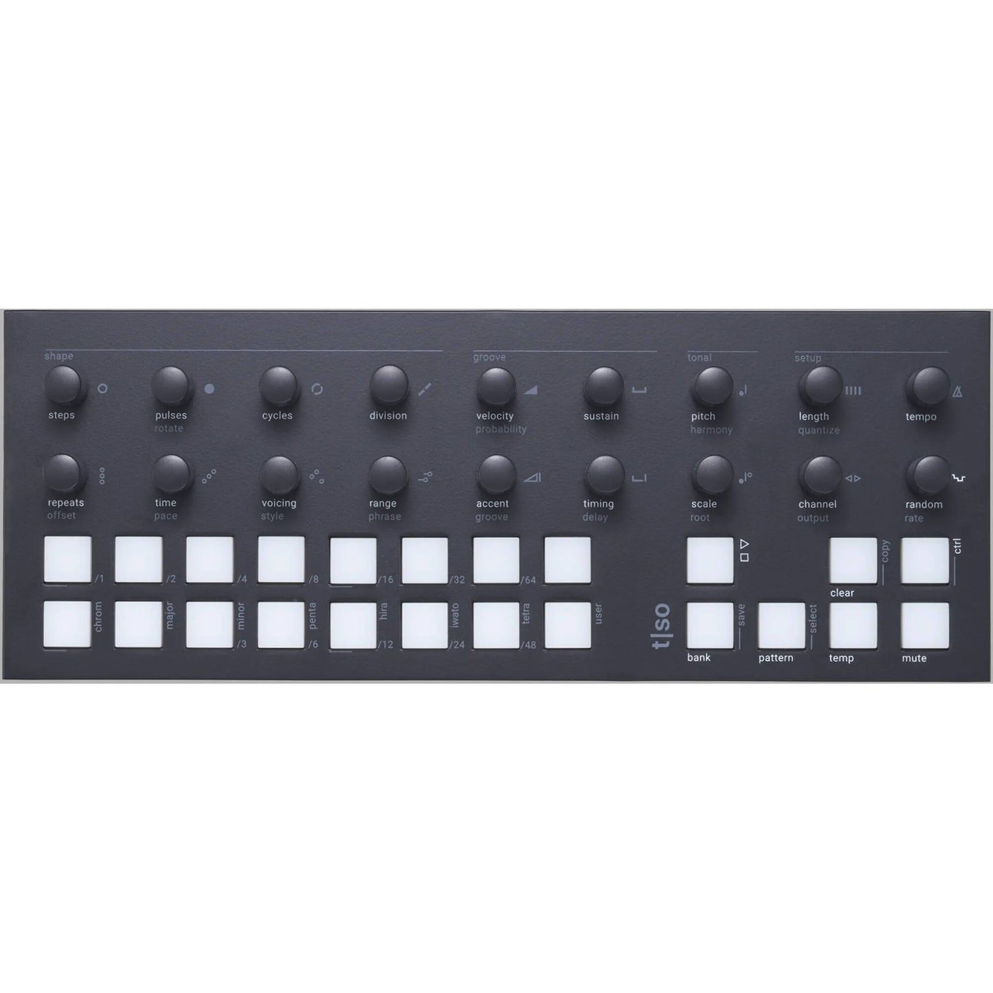 Torso Electronics T-1 16-Track Algorithmic Desktop Sequencer - Black