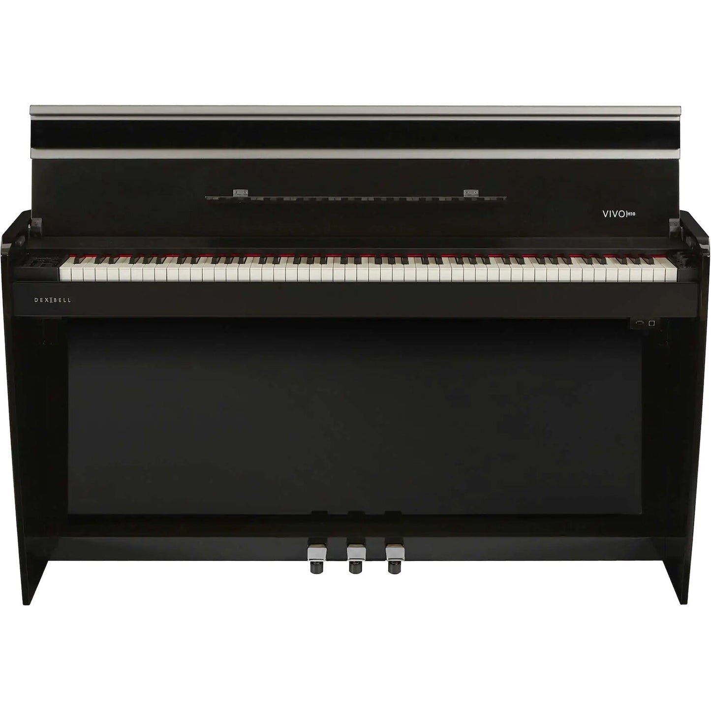 Dexibell VIVOH10BKP VIVO H10 Digital Upright Piano with Bench (Polished Black)