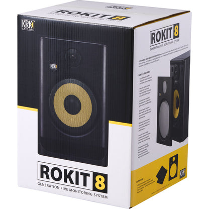 KRK ROKIT 8 G5 8" 2-Way Active Studio Monitor - Single, Black
