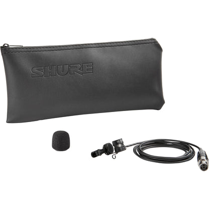 Shure WL185m Cardioid Lavalier Microphone with TA4F Connector - Black