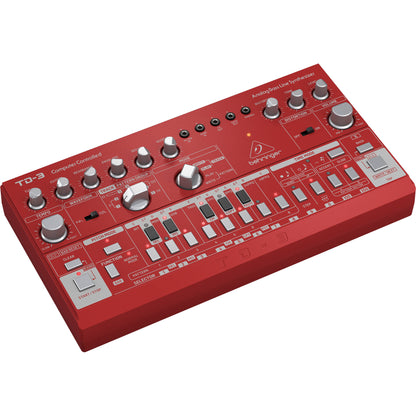 Behringer TD-3-RD Analog Bass Line Synthesizer with 16-Step Sequencer - Red