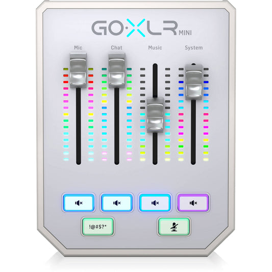 TC-Helicon GoXLR Mini USB Streaming Mixer and Audio Interface (White)