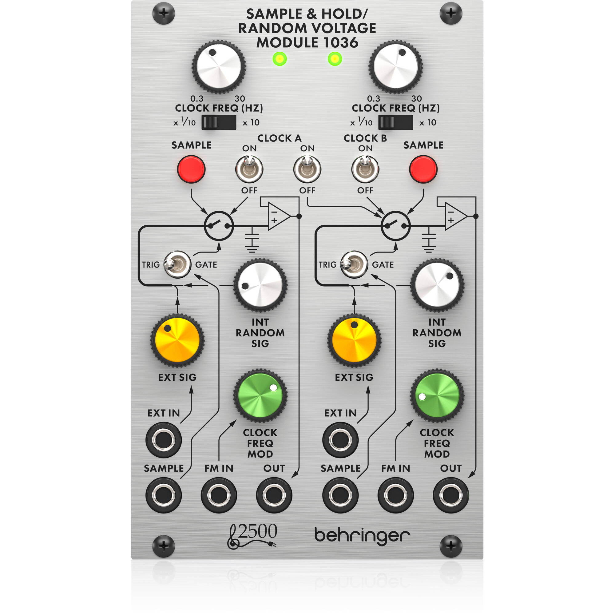 Dual Sample Kits Behringer 1036 Dual Sample & Hold with Voltage-Controlled Clock Module ...