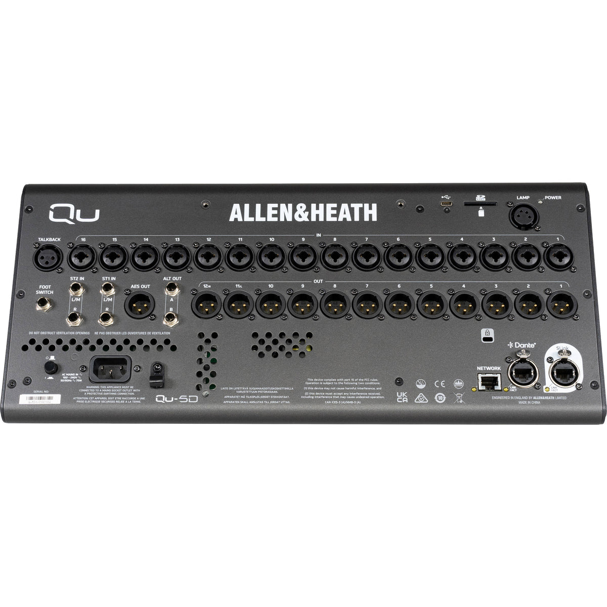 Allen & Heath Qu-5D 32 Channel Digital Mixer with 16x16 Dante