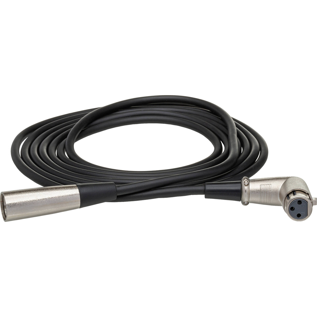 Hosa 3-Pin XLR Male to XLR Angled Female Cable - 3'