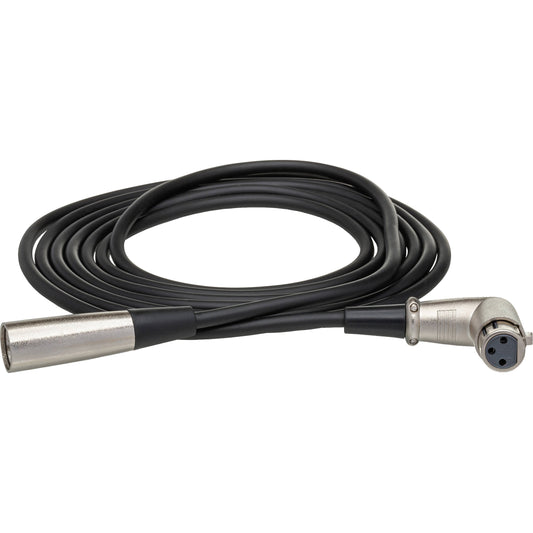 Hosa 3-Pin XLR Male to XLR Angled Female Cable - 3'
