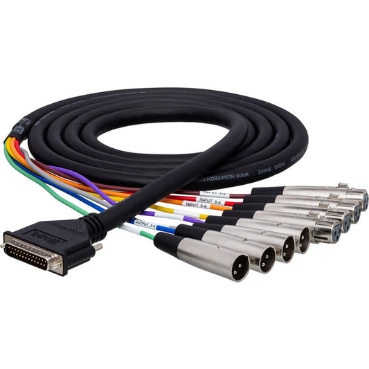 Hosa Technology AES-805Y DB25-to-XLR AES/EBU Breakout Snake - 5m