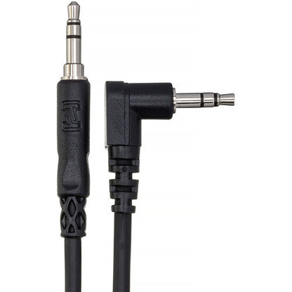 Hosa CMM-103R Stereo Interconnect  3.5 mm TRS to Right-angle 3.5 mm TRS - 3’