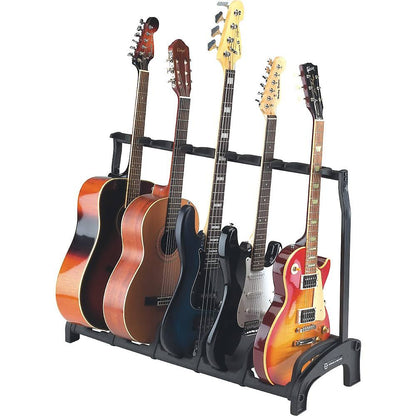 K&M 17515.016.55 Guardian Five Guitar Stand Rack-style (5 Guitars) Black