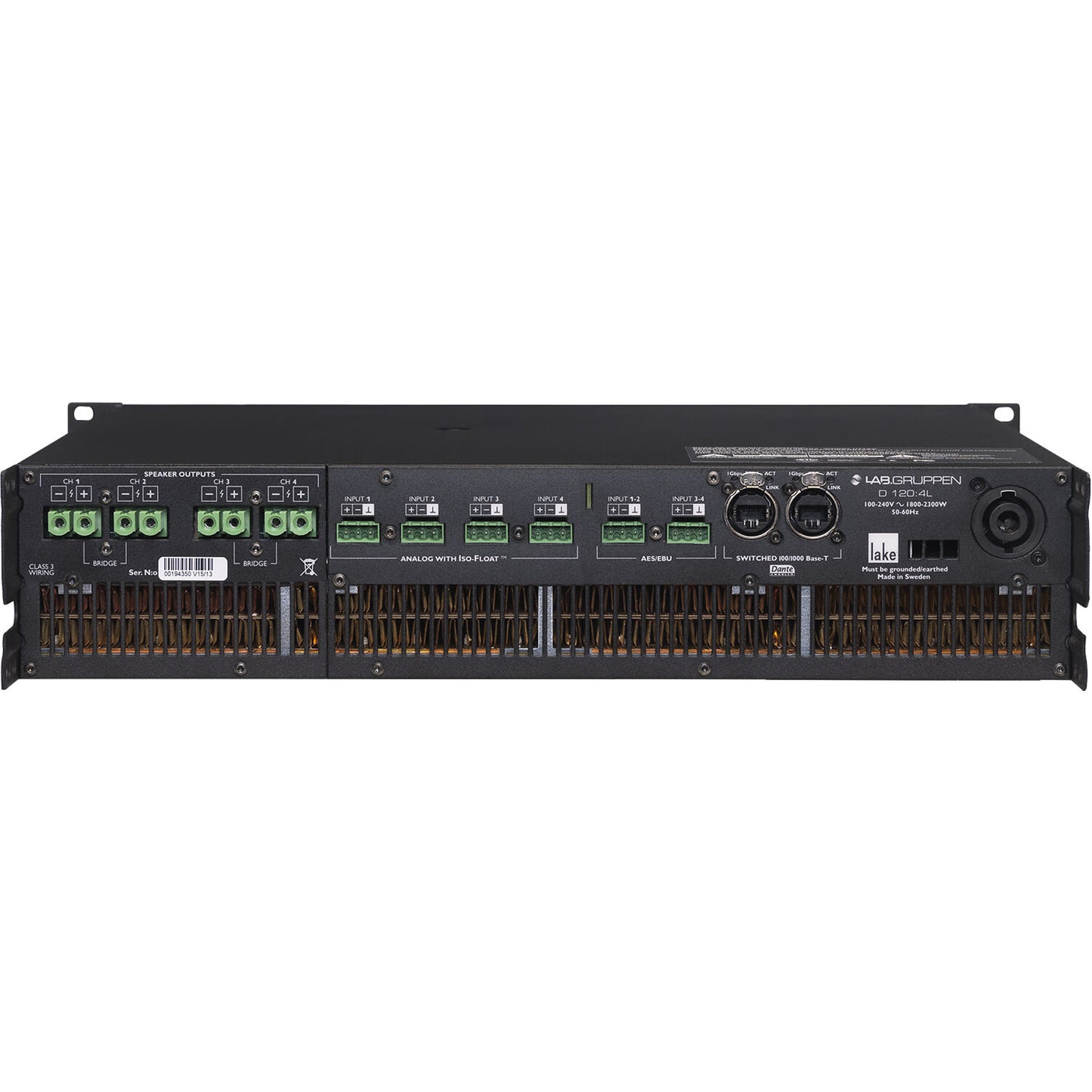 Lab Gruppen D120:4l power amp with networking
