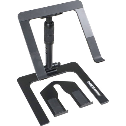 ProX Ibis Foldable DJ Laptop Stand with Adjustable Height Accessory Tray - Black