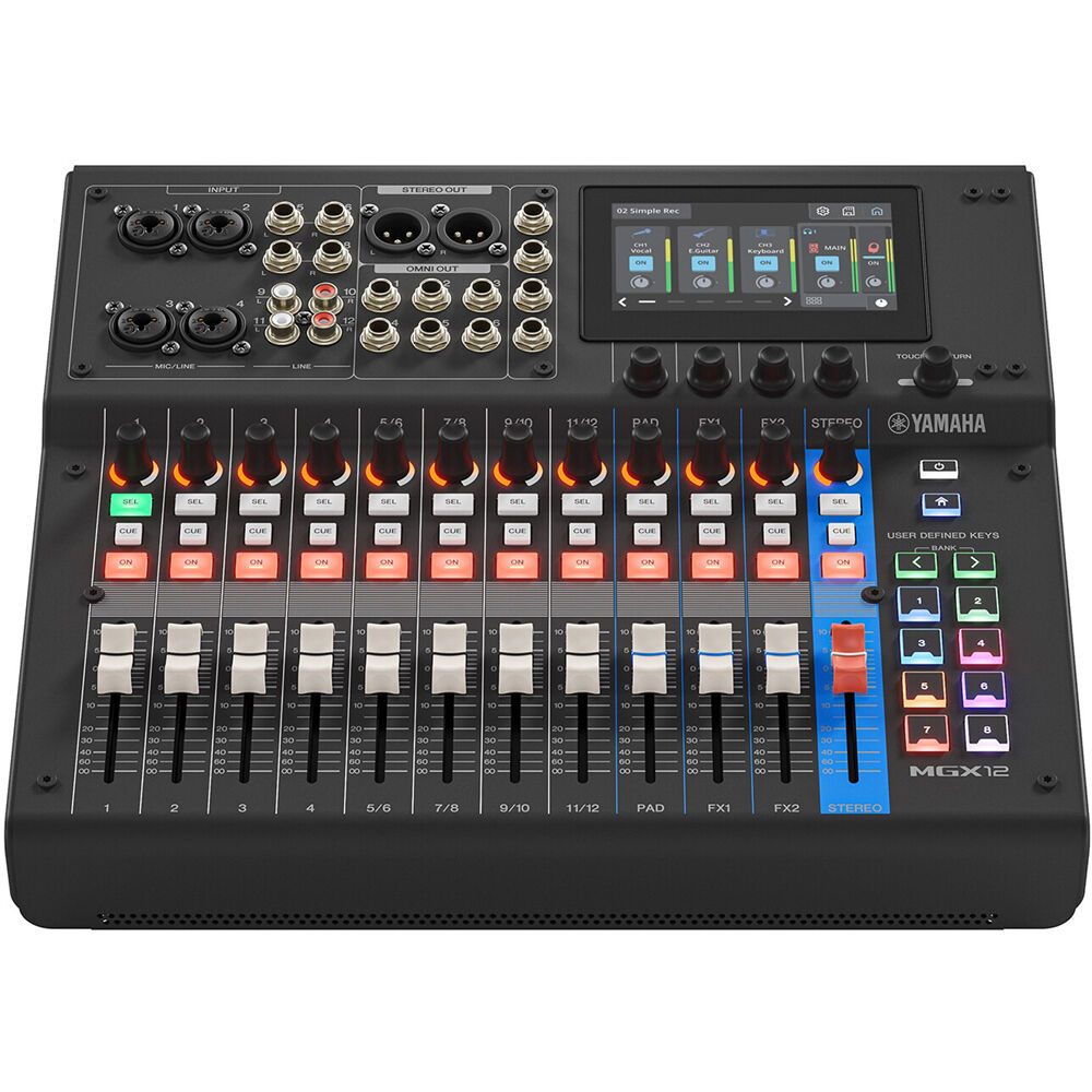 Yamaha MGX12 18-Channel Digital Mixing Console with Audio Interface - Black
