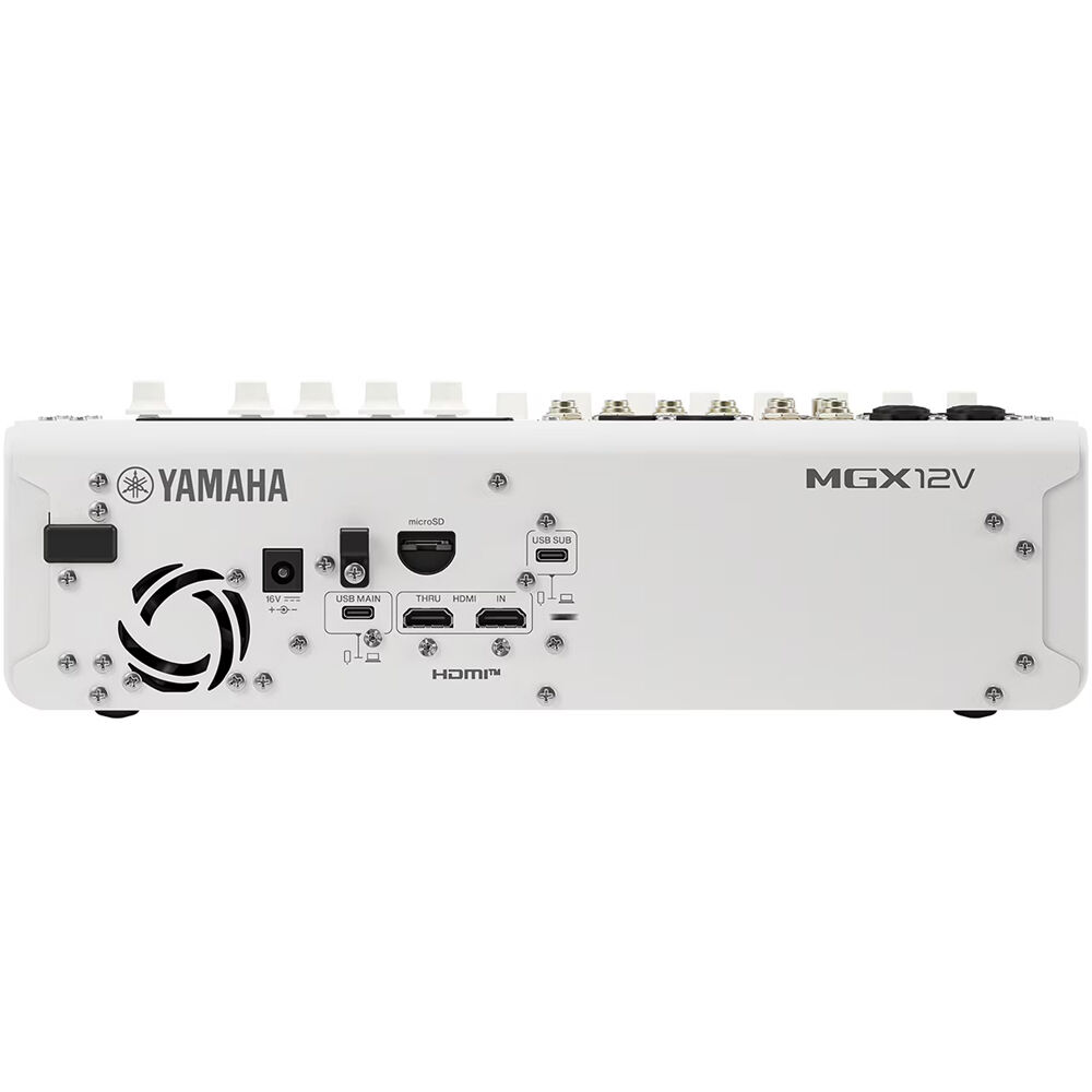 Yamaha MGX12V B 18-Channel Digital Mixing Console w/Audio/Video Interface - White