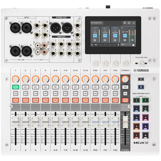 Yamaha MGX12 18-Channel Digital Mixing Console with Audio Interface - White