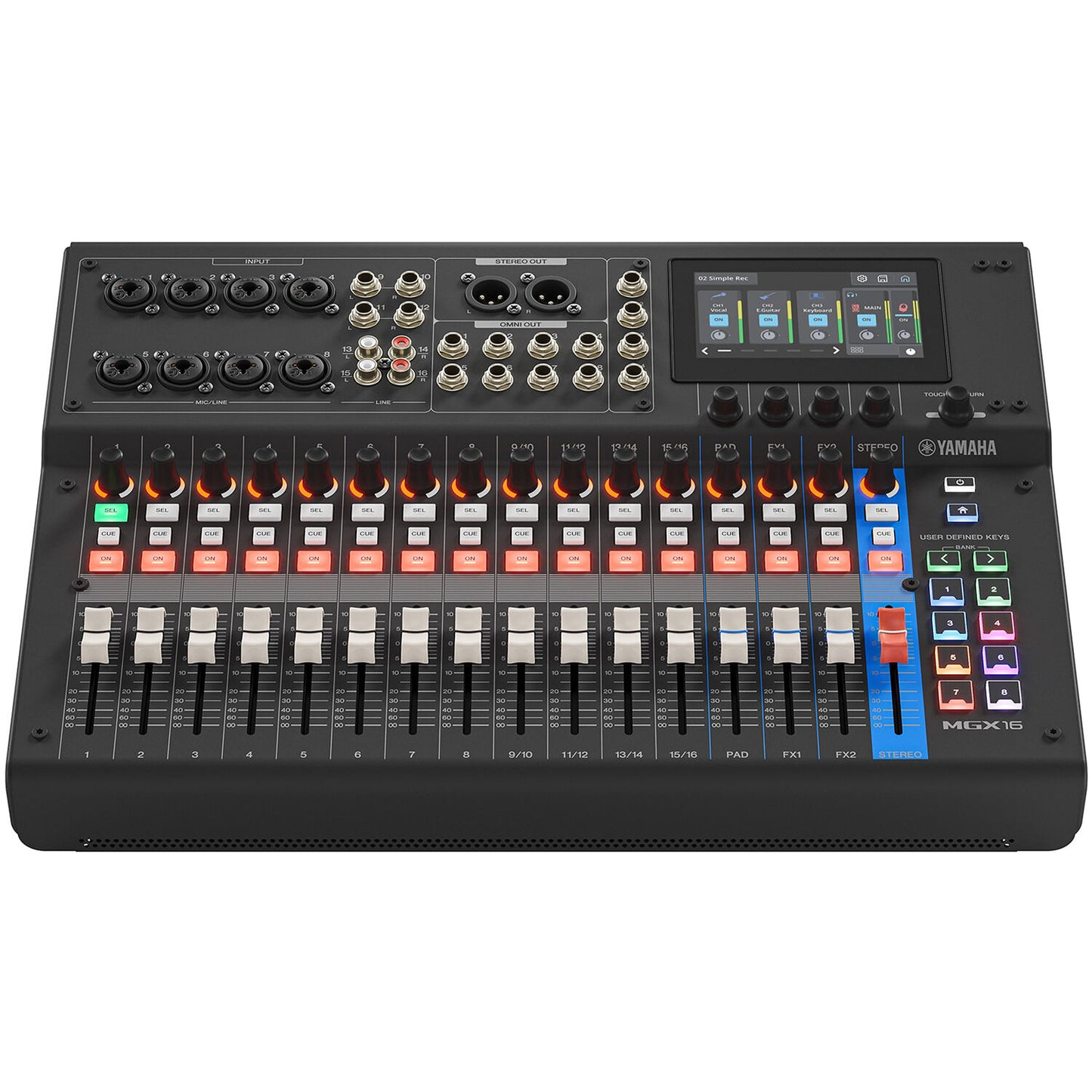 Yamaha MGX16 22-Channel Digital Mixing Console with Audio Interface - Black