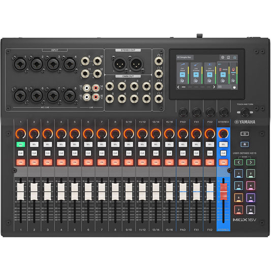 Yamaha MGX16V 22-Channel Digital Mixing Console with Video Interface - Black
