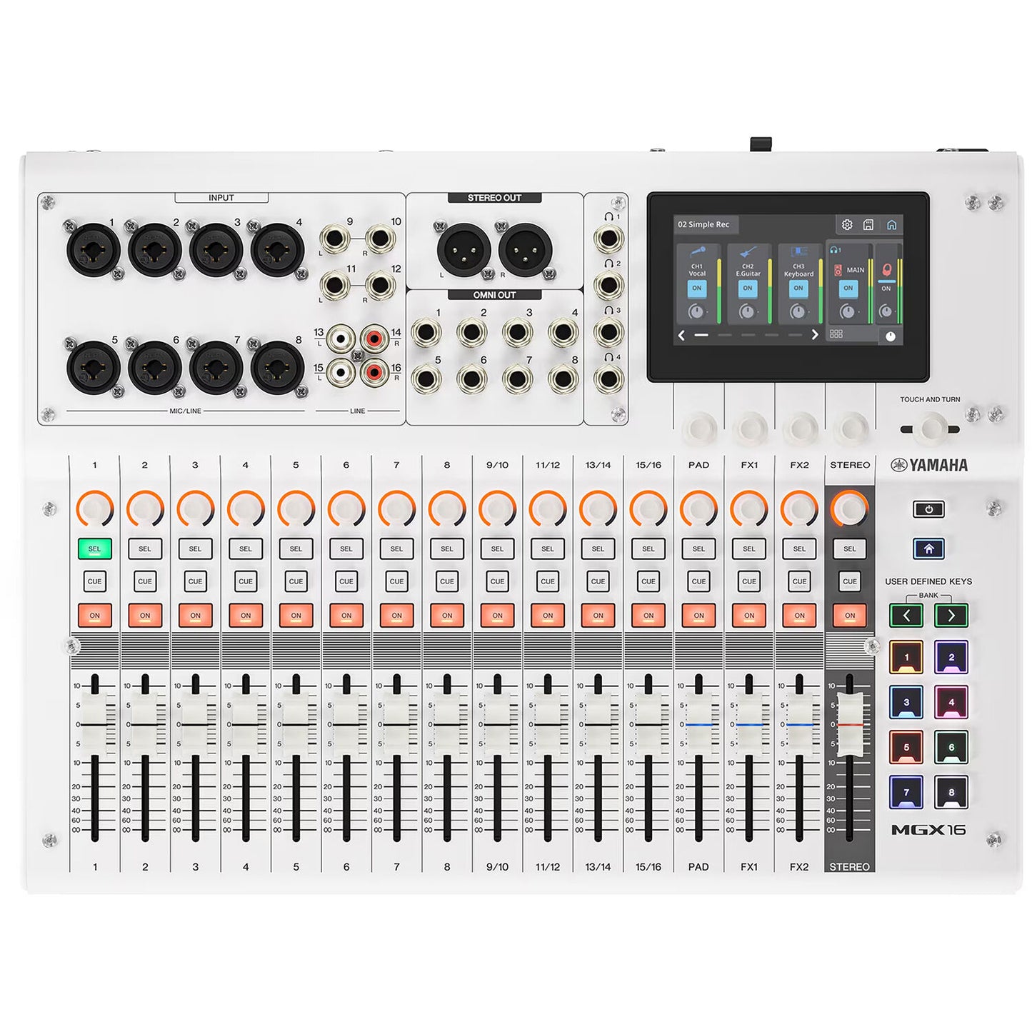 Yamaha MGX16 22-Channel Digital Mixing Console with Audio Interface - White