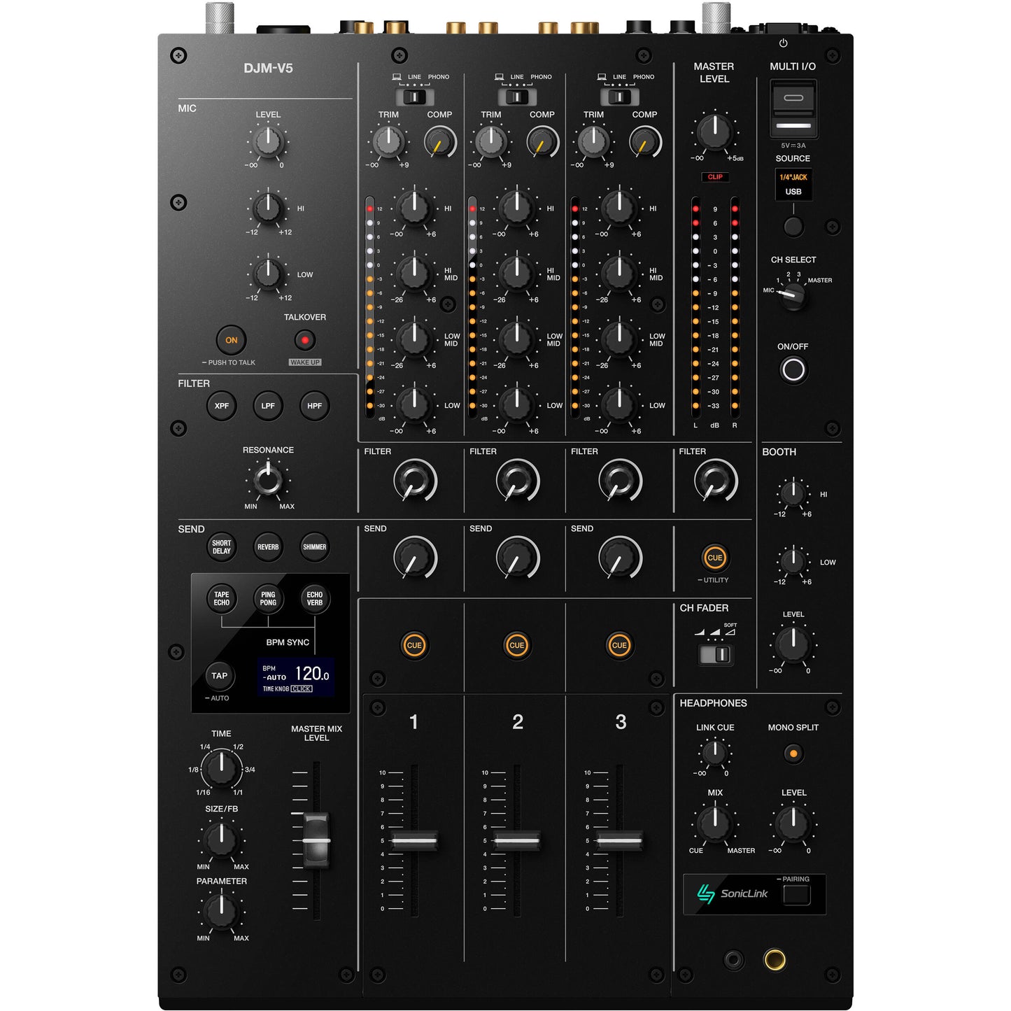 AlphaTheta DJM-V5 3-channel DJ Mixer