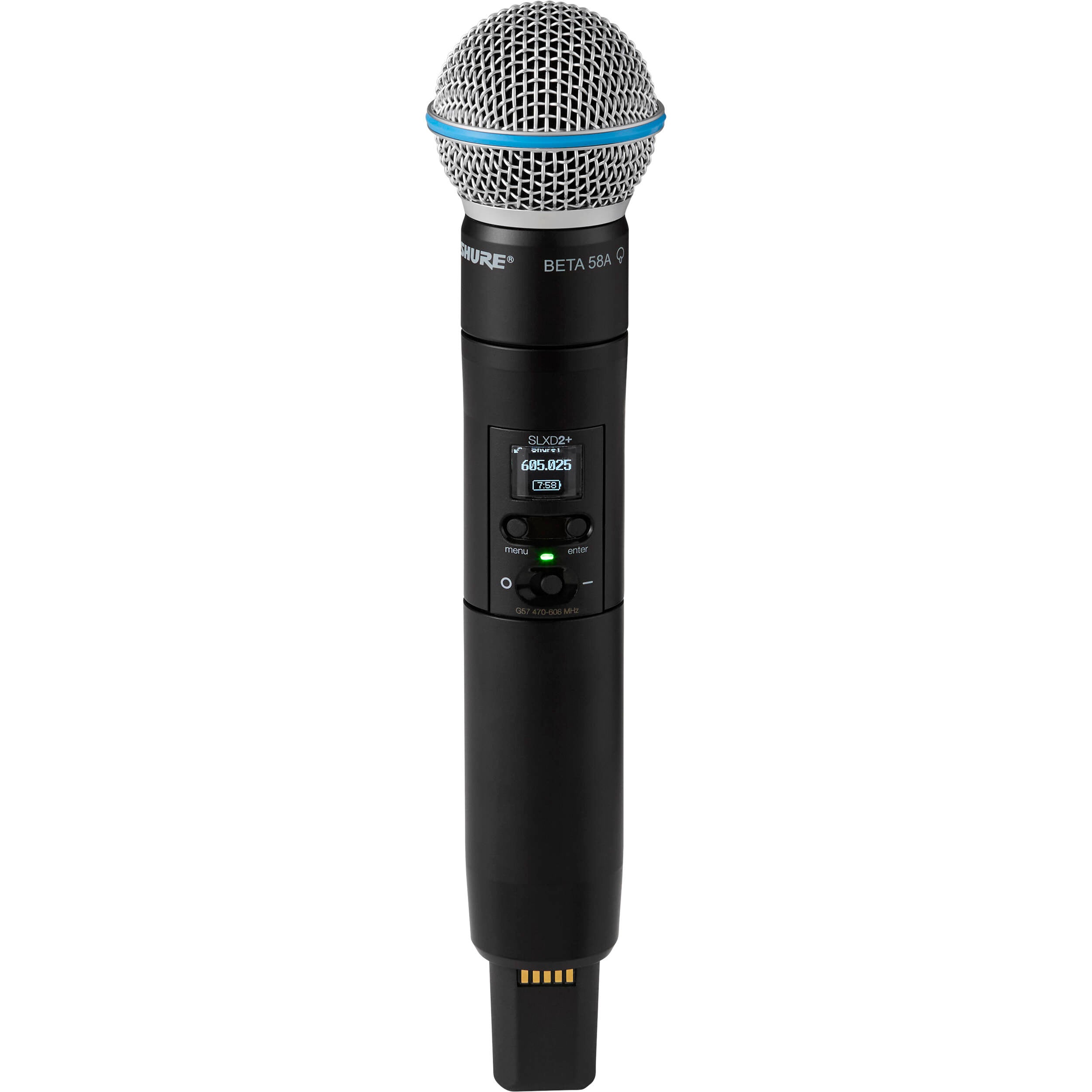 Shure SLXD2+ Wireless Handheld Transmitter with Beta58A Mic Capsule ...