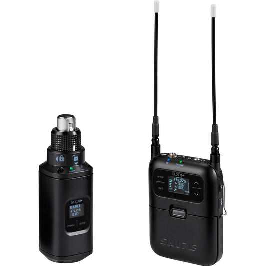 Shure SLXD35+ Digital Camera-Mount Wireless Plug-On Transmitter System - G57: 470 to 608 MHz