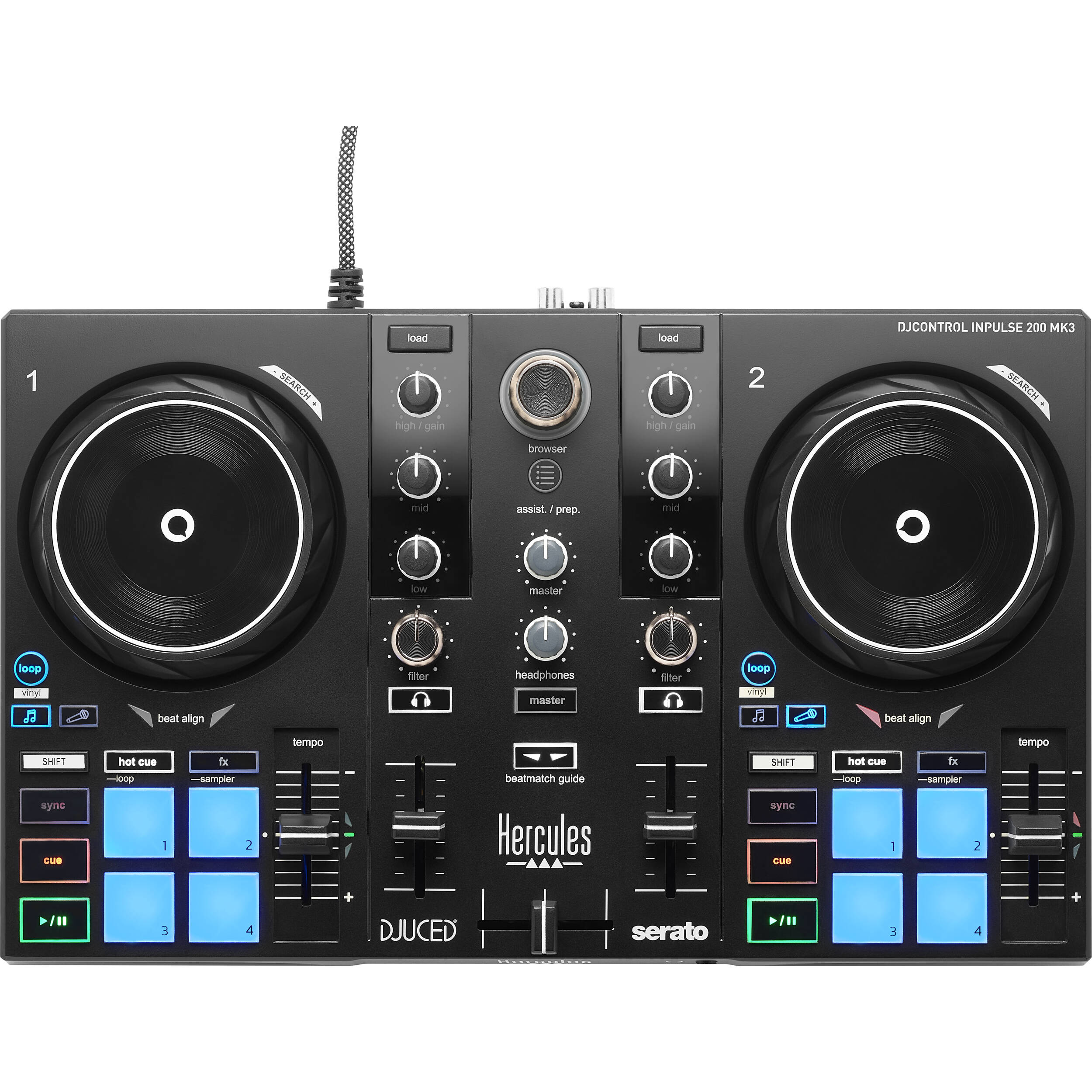 Hercules DJ Inpulse 200 Mk3 2-Channel DJ Controller – Alto Music
