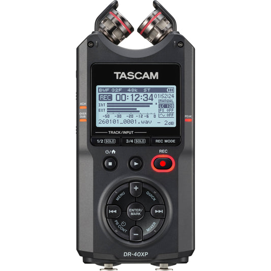 Tascam DR-40XP 32-Bit Float Portable Field Recorder with USB-C Interface