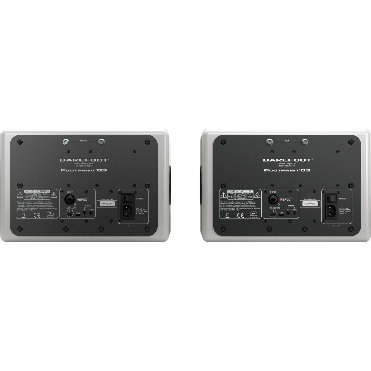 Barefoot Footprint03 3-Way 6.5" Active Studio Monitor - White, Pair