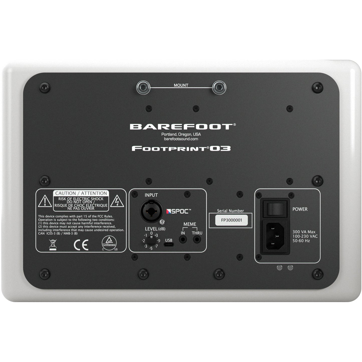 Barefoot Footprint03 3-Way 6.5" Active Studio Monitor - White, Pair