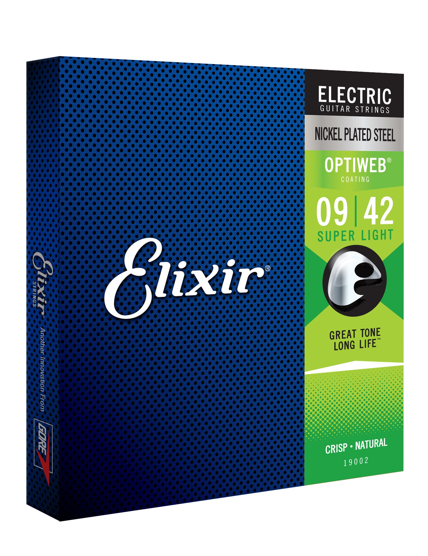 Elixir 19002 Electric Guitar with Optiweb Coating, Super Light (.009-.042)