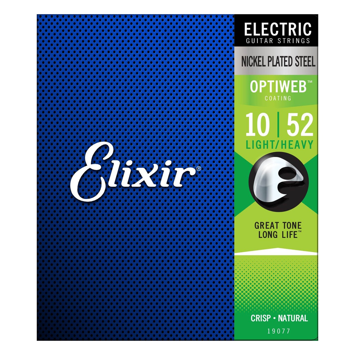 Elixir Strings 19077 Electric Guitar with Optiweb Coating, Light/Heavy