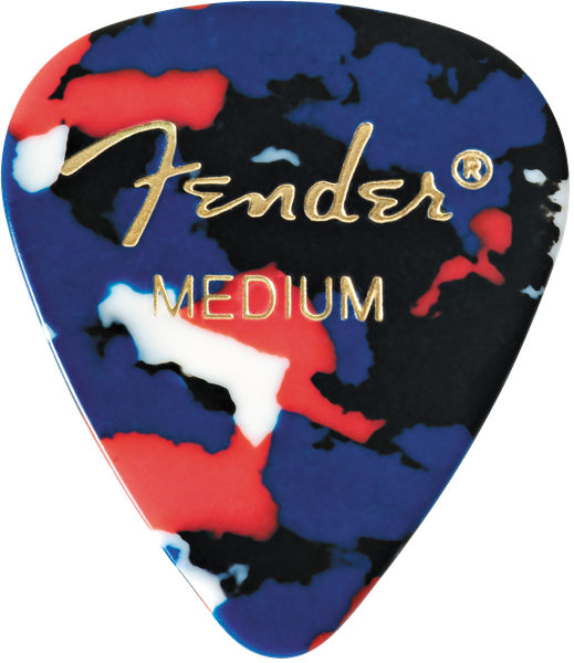 Fender - 351 Shape Classic Celluloid Pics, Confeti, Medium, 144 Count